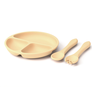 Macio Reutilizável <span class=keywords><strong>Silicone</strong></span> Talheres <span class=keywords><strong>Set</strong></span> para Crianças Cor Sólida Placa Colher Garfo Food Grade Infantil Jantar <span class=keywords><strong>Ware</strong></span> - Product Image 3