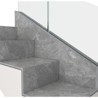 Rampe d'escalier moderne en marbre blanc Designs d'intérieur Rampe de main en verre transparent pour les escaliers de villa et d'hôtel