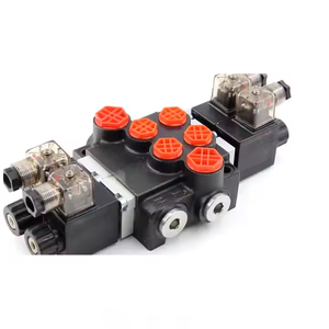 วาล์วควบคุมไฮดรอลิกแบบโซลินอยด์ P40 แบบแบ่งส่วน วาล์วควบคุมทิศทางแบบโมโนบล็อก 2 สปูล โซลินอยด์ P40 แบบกำหนดเอง - Product Image 2