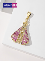 Bijoux religieux, design tendance, pendentif en or 18 carats de haute qualité, zircon, artisanat, destin torsadé, luxe, port quotidien, croix