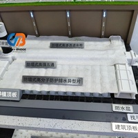 Planche de drainage rainurée en HDPE haute résistance, utilisée pour l'étanchéité des sous-sols et la protection des murs de fondation