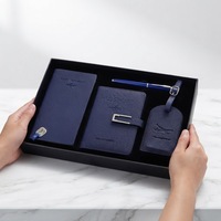 Coffret Cadeau d'Affaires Personnalisé : Porte-Passeport, Carnet, Étiquette de Bagage, Stylo – Cadeaux Clients en Gros avec Logo Personnalisé