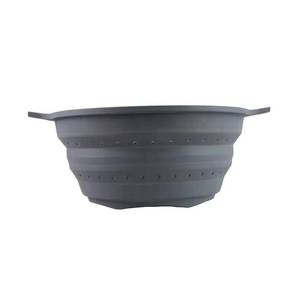 Fruit Vegetable Washing Large Round Kitchen Collapsible Colander Set Silicone Strainer <b>Storage</b> <b>Basket</b> - Product Image 3