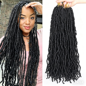 Extensions de cheveux synthétiques ondulés et bouclés souples de 28 pouces pour tresses au <span class=keywords><strong>crochet</strong></span>, fausses locks longues à trame unique - Vente en gros - Product Image 2