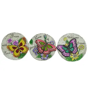 Factory Supplier Manufacture Handmade Butterfly Stepping Stone Garden Ornament