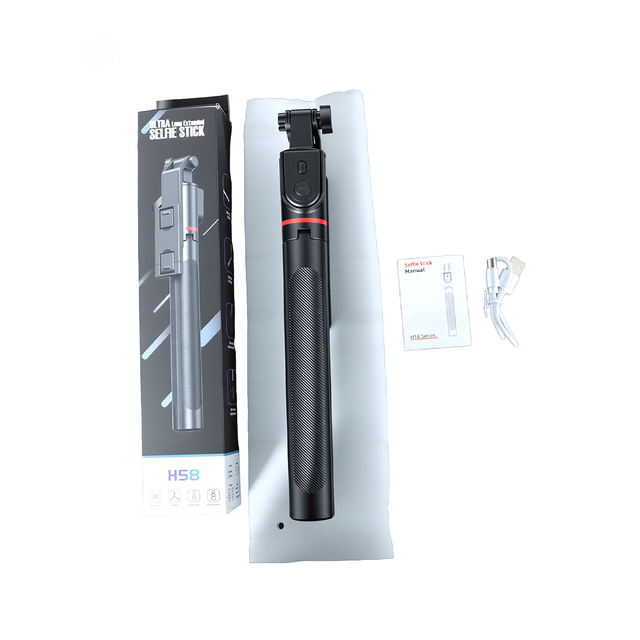 H58 Wireless Selfie Stick Tripod With Bluetooth Remote Ultra Long Extended Handheld Monopod for Smartphone Vlogging