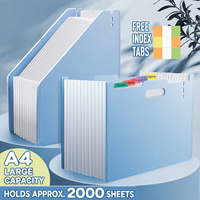 Carpeta Acordeón A4, Carpeta de Mano con Múltiples Bolsillos, Espuma PP Expandible, Archivador de Gran Capacidad, Organizador de Documentos de Escritorio