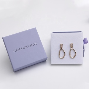Custom Logo Sliding Jewelry Packaging <b>Box</b> High Quality Lilac Jewelry Drawer <b>Box</b> <b>Gift</b> Packaging for Ring <b>Earring</b> Necklace 9x9cm - Product Image 3