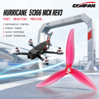 Hélices de drone FPV GEMFAN 51366-3 MCK ReV3, hélices professionnelles de 5 pouces, accessoires de drone, hélices à 3 pales en PC pour la course FPV
