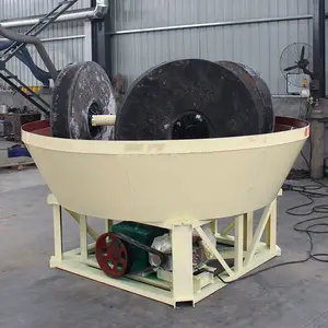 Factory Direct Sale High Efficiency 3 Roll Wet Pan Mill 3 Wheeler Wet Pan Gold Mill