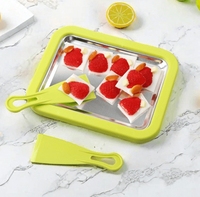 Machine à glace instantanée, glace roulée, acier inoxydable de qualité alimentaire, machine à glace roulée, parfaite pour le yogourt glacé