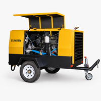 Compresseur d'air diesel compact, portable, idéal pour la construction sur site sans alimentation électrique, fourni directement par l'usine