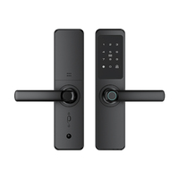Serrure Intelligente F8 en Bois et Aluminium avec Reconnaissance Faciale, Empreinte Digitale, Code, Carte, Contrôle par Application, Stockage Cloud, WiFi TUYA Home