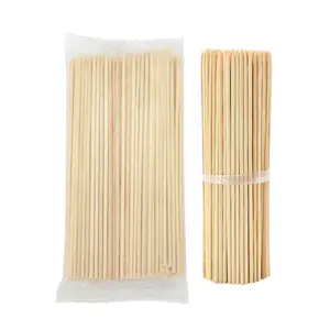 Wholesale Custom Multiple Sizes Barbecue Round Bamboo Sticks High Quality Cheap BBQ Skewers Grill Tools Disposable Bamboo Sticks