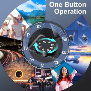 Appareil photo numérique Sprite avec zoom optique 7,1x-16x, zoom numérique 4x, capteur CMOS 4K UHD, carte SD, WiFi, caméra vidéo DSLR pour la photographie - Product Image 5