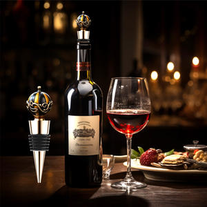 Bouchon de bouteille sous vide en métal de luxe - Cadeau artisanal en métal de qualité supérieure pour <span class=keywords><strong>whisky</strong></span> et vin rouge, interrupteur de bouteille de vin en gros - Product Image 2