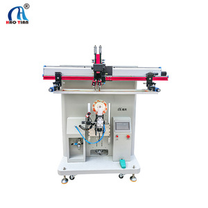 Máquina de serigrafía automática de superficie redonda Haotian para imprimir en botellas y tubos de plástico, 1 estación, CA 220V - Product Image 1