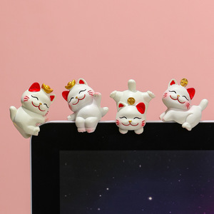 แมวนำโชคเรซิ่นรูปปั้นสัตว์ขนาดเล็กเครื่องประดับสำหรับโต๊ะทำงานตกแต่งบ้านงานฝีมือศิลปะของขวัญ - Product Image 1