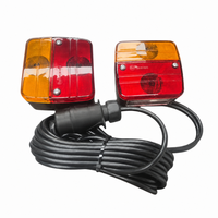 Câble de 7,5 m, prise de remorque 7 broches, kit d'éclairage de remorque 12 V (feu stop, feu arrière, clignotant)