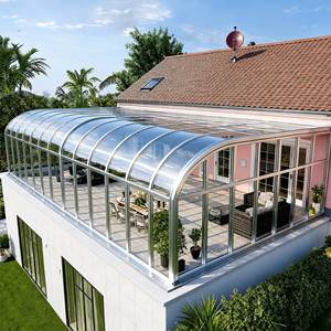 Verrière de jardin inclinée moderne de luxe en aluminium et verre, pergola isolée, gazebo, véranda, <span class=keywords><strong>solarium</strong></span> quatre <span class=keywords><strong>saisons</strong></span> - Product Image 4