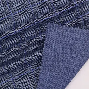 fashion gingham fabric 15 spandex 85 nylon stretchable microfiber color yarn dyed jacquard bikini fabric for sportswear and yoga