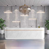 États-Unis CA Royaume-Uni AU GER Stock local Mobilier de salon de beauté blanc Table de bijouterie de luxe Parfum Bureau de réception design