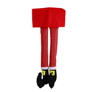 Décoration de voiture créative et amusante en forme de jambe d'elfe, vente en gros de décorations de Noël pour voiture - Product Image 5