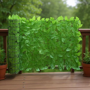 Telo in Polietilene Verde per Schermatura Balcone 196,9 x 29,5 Pollici per Piante Artificiali Uso Esterno - Product Image 2