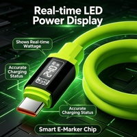 Kabel Pengisian Cepat 240W 6A Tipe-C dengan Selubung Silikon untuk Ponsel, iPad, dan Tablet