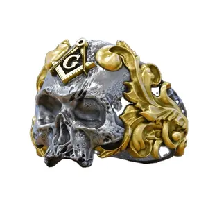 Latest Hot Sale Skull Bulk Adjustable With Stone Wealth And Protection Iced Out Girls Stone Men'S Heart Eco Friendly bagues Ring