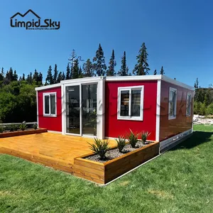 Foldable Modular Kit Set Low Cost Movable Tiny Prefab Shipping 2 Bedroom 20ft Container House Expandable House