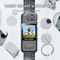 Caméra sportive USB pour caméra corporelle avec vision nocturne, mini écran 1,4 pouces, enregistrement audio et vidéo, capteur d'image MOS