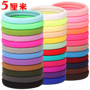Élastiques à cheveux coréens basiques très élastiques, anneaux pour cheveux en tissu, <span class=keywords><strong>36</strong></span> couleurs, grands élastiques pour cheveux, vente directe d'usine, 100 pièces/sac - Product Image 1