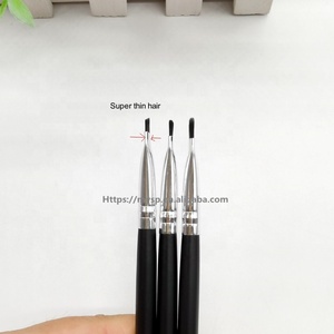Sharp Fine Hair Blanc Petit Ultra Mince Angle <span class=keywords><strong>Plat</strong></span> Rond Eye Brow Liner Brosse pour Sourcils Teinter Sous Brow Concealer - Product Image 4