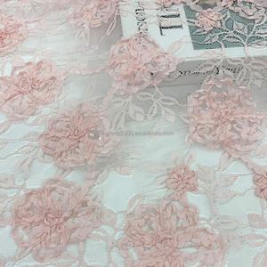 قماش دانتيل فاخر مخملي أفريقي مطرز بالخرز ثلاثي الأبعاد مزين بترتر زهري للملابس والأحذية والحقائب والمنسوجات المنزلية الحد الأدنى للطلب ياردة واحدة - Product Image 2