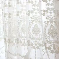 Rideau de fenêtre occultant en tulle tissé, style européen, motif marin brodé, luxueux, isolant, toutes saisons, pour chambre à coucher