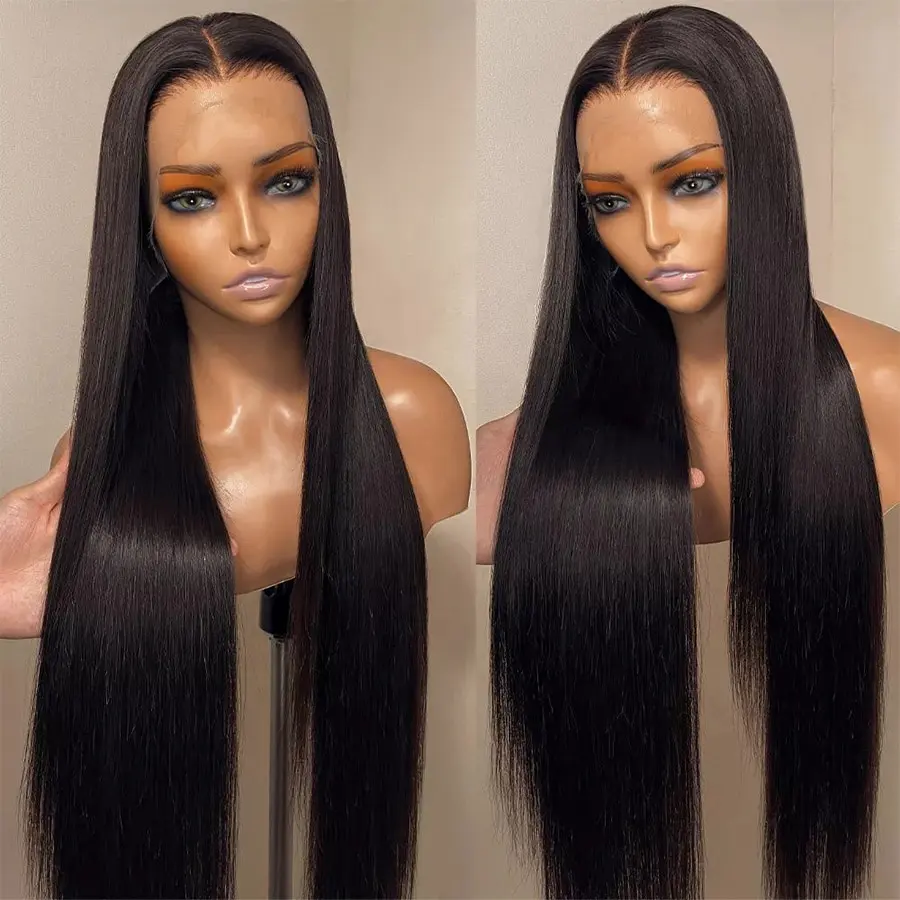 Perruque Lace Frontal Wig péruvienne 360 HD, perruque brésilienne vierge suisse Closure Lace Front Bone lisse, perruques de cheveux humains pour femmes noires