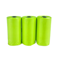 Sacs à déchets biodégradables en plastique recyclé, couleur unie, avec logo personnalisé, design durable, pour déchets d'animaux, sacs à excréments de chien, vente en gros