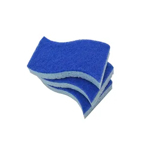 Hot Selling 3in Non-scratch Natural Dishwashing Scouring Pad Biodegradable Sponge Cellulose Sponge For Kitchen