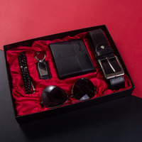 Coffret Cadeau Homme HBC Style Affaires Haut de Gamme avec Logo Personnalisé, Portefeuille Métallique Multifonction et Parfum – Cadeau Idéal pour le Nouvel An et la Saint-Valentin