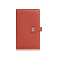 Dossier de rangement en cuir multicolore personnalisé en gros pour carte Collection de notes de facture Taille B5 Style magnétique étanche