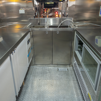 Remorque de cuisine mobile en aluminium avec alimentation intégrée pour la vente de nourriture en extérieur, idéale pour les barbecues, les hot-dogs, les frites et la restauration