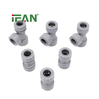 Raccord rapide IFAN gris PB 15mm 22mm coudé en T pour plomberie PPR
