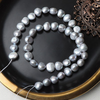 9-10mm gris grande pierre perle baroque perles d'eau douce naturelles en vrac pour bijoux à bricoler soi-même