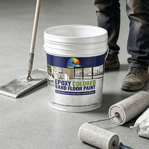 Pintura Epóxica Acrílica para Pisos de Arena Coloreada, Revestimiento Líquido con Resistencia a Ácidos/Álcalis/Agua/Impactos para Espacios Comerciales - Product Image 6