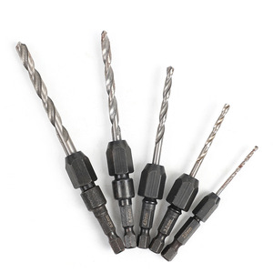 ดร. ชุดดอกสว่านขนาดใหญ่ 5 ชิ้น ก้านหกเหลี่ยม เปลี่ยนเร็ว สำหรับเจาะโลหะ 6 มม. สีดำออกไซด์ - Product Image 2