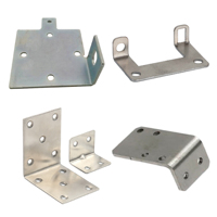 Supports de fixation colorés en acier au carbone et acier inoxydable, fabriqués sur mesure par estampage et tôlerie avec revêtement en poudre