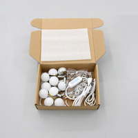 10 12 14 Paket Lampu Cermin Rias LED Tricolor Tunable White Dimmable, Bohlam Cermin 34mm, Lampu Depan Cermin USB