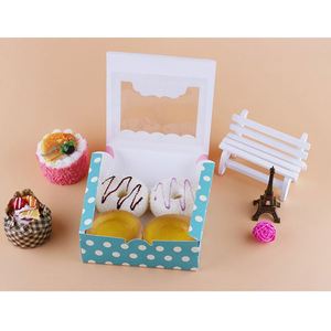 กล่องกระดาษบรรจุภัณฑ์คัพเค้ก โดนัท ขนมไข่ทาร์ต พิมพ์ลายตามสั่ง ขายส่ง พร้อมหน้าต่าง - Product Image 3