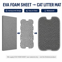 Feuille de mousse EVA haute densité, matière première uniquement pour les fabricants de tapis de litière pour animaux de compagnie, motif nid d'abeille, couleur personnalisée, découpe et moulage